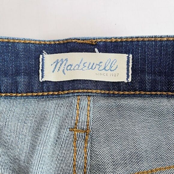 Madewell Jeans Women 26 Blue High Riser Skinny Medium Wash Distressed Stretch - Picture 8 of 11